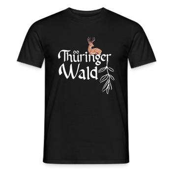 Thüringer Wald Thüringen Heimat Erfurt Wandern - Männer T-Shirt - Schwarz - Vorne - AI Model Male 178 light (178cm)