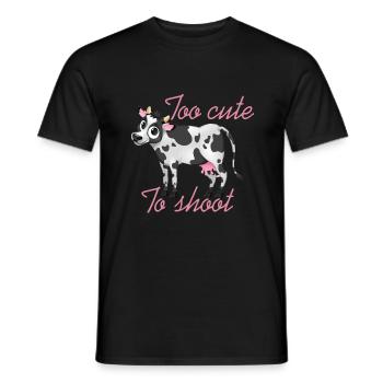 Too cute to shoot - Männer T-Shirt - Schwarz - Vorne - AI Model Male 178 light (178cm)