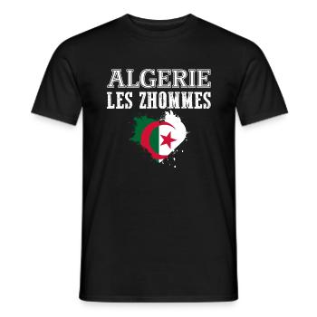 Algérie Les Zhommes - T-shirt homme - noir - Devant - AI Model Male 178 light (178cm)