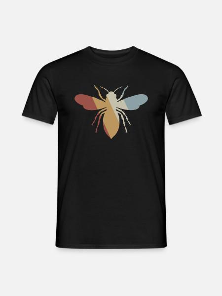 Honigbiene Retro Style Vintage - Männer T-Shirt - Schwarz