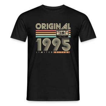 Original 1995 Jahrgang Vintage Geburtstag Retro - Männer T-Shirt - Schwarz - Vorne - AI Model Male 178 light (178cm)