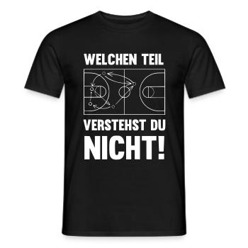 Welchen Teil verstehst du nicht Basketball - Männer T-Shirt - Schwarz - Vorne - AI Model Male 178 light (178cm)