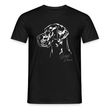 GREAT DANE Portrait Wilsign's Great Dane - Men's T-Shirt - black - Front - AI Model Male 178 light (178cm)