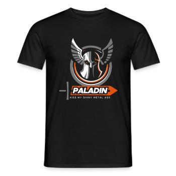 RPG Paladin - Men's T-Shirt - black - Front - AI Model Male 178 light (178cm)