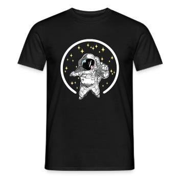 Astronaut Raumfahrt - Männer T-Shirt - Schwarz - Vorne - AI Model Male 178 light (178cm)