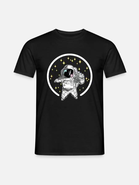 Astronaut Raumfahrt - Männer T-Shirt - Schwarz