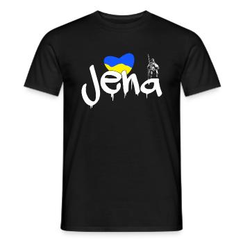 Jena Bleu Jaune Blanc - T-shirt homme - noir - Devant - AI Model Male 178 light (178cm)