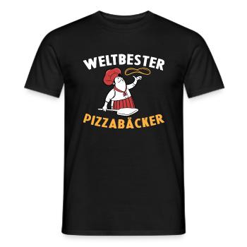 Weltbester Pizzabäcker Pizza Geschenkidee Kochen - Männer T-Shirt - Schwarz - Vorne - AI Model Male 178 light (178cm)