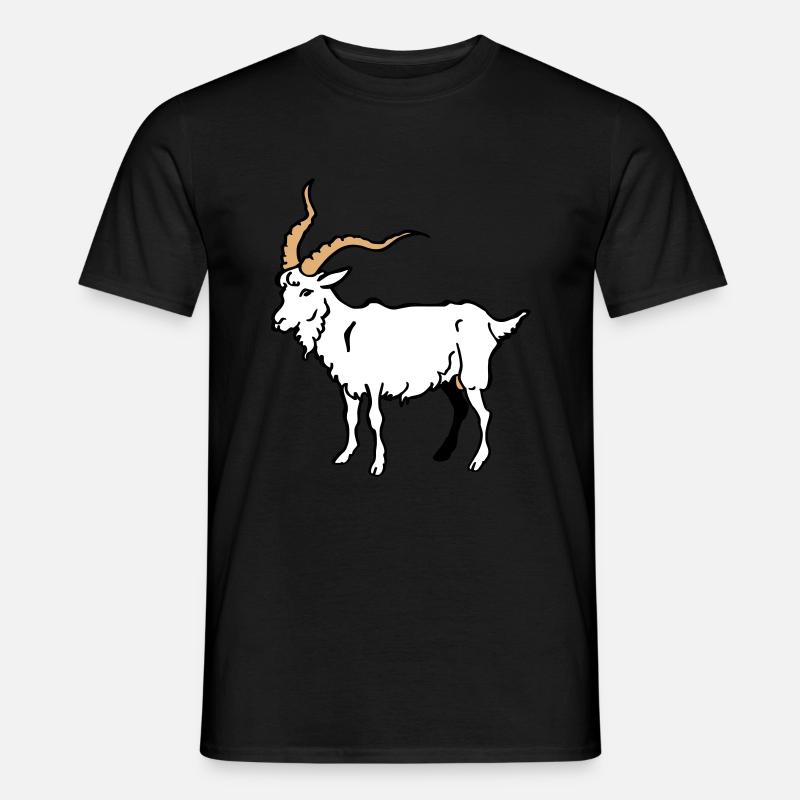 Ziegenbock - Männer T-Shirt - Schwarz