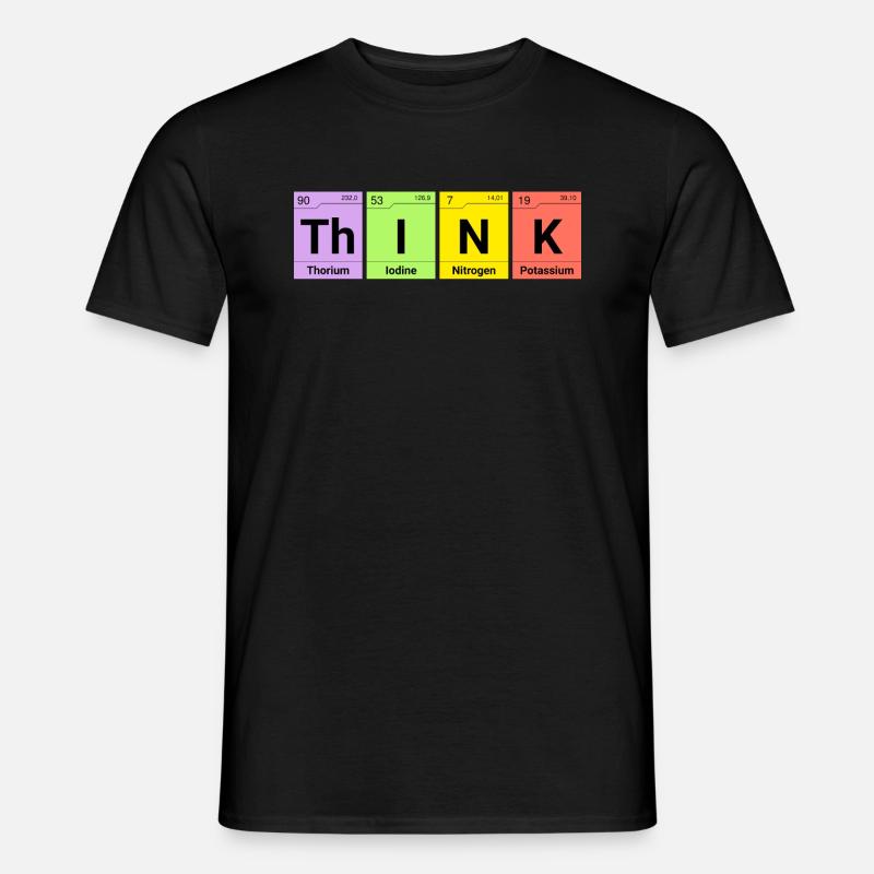 Denken Chemische Elemente - Männer T-Shirt - Schwarz