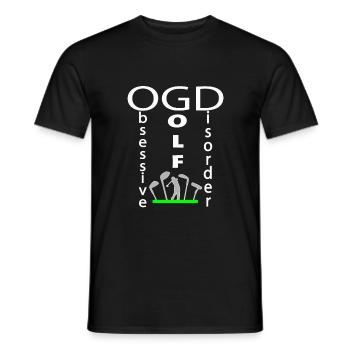 Hilarious Golf Geschenk Design OGD Obessive Golf - Männer T-Shirt - Schwarz - Vorne - AI Model Male 178 light (178cm)
