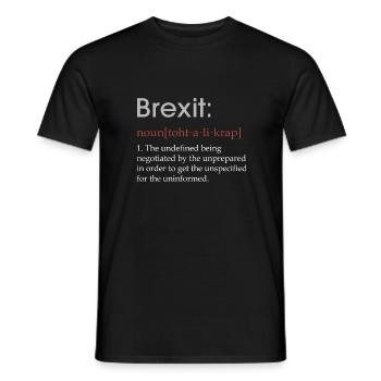 Lustiges Brexit-Definitionsgeschenk - Männer T-Shirt - Schwarz - Vorne - AI Model Male 178 light (178cm)