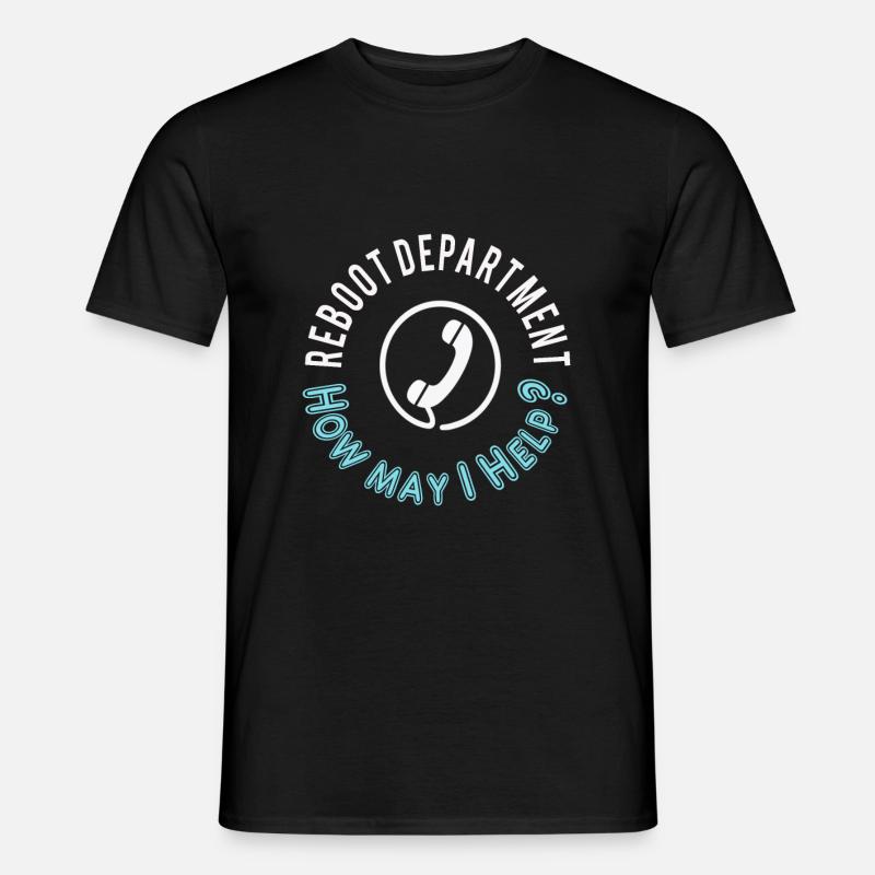 Lustiges IT-Computergeschenk der Neustartabteilung - Männer T-Shirt - Schwarz