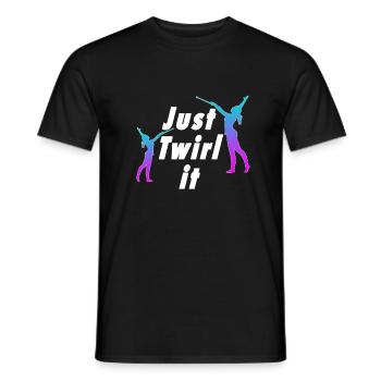 Top Spaß Baton Twirling Twirl es einfach Geschenk Design - Männer T-Shirt - Schwarz - Vorne - AI Model Male 178 light (178cm)