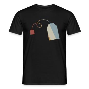 Sachets de thé Retro Style Vintage - T-shirt homme - noir - Devant - AI Model Male 178 light (178cm)