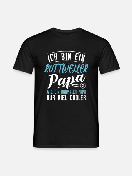 Rottweiler Papas sind cooler - Männer T-Shirt - Schwarz