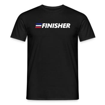 Finisher / 3 Farben - Vektor - Männer T-Shirt - Schwarz - Vorne - AI Model Male 178 light (178cm)