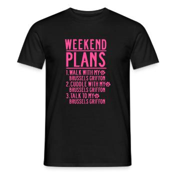 Brussels Griffon Hund Mama Mom Frauchen für Sie - Männer T-Shirt - Schwarz - Vorne - AI Model Male 178 light (178cm)