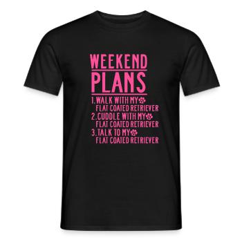 Chien retriever à poil plat Maman Maman Disant Rose - T-shirt homme - noir - Devant - AI Model Male 178 light (178cm)