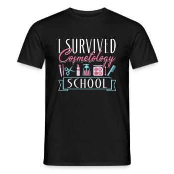 Cosmetologist I Survived - Männer T-Shirt - Schwarz - Vorne - AI Model Male 178 light (178cm)