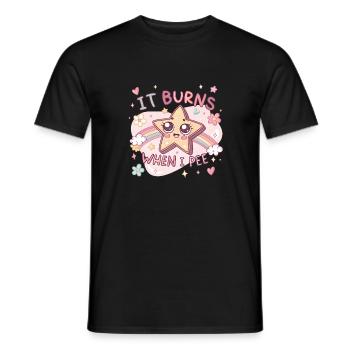 Es brennt, wenn ich pinkle. Lustig, sarkastisch, p - Männer T-Shirt - Schwarz - Vorne - AI Model Male 178 light (178cm)
