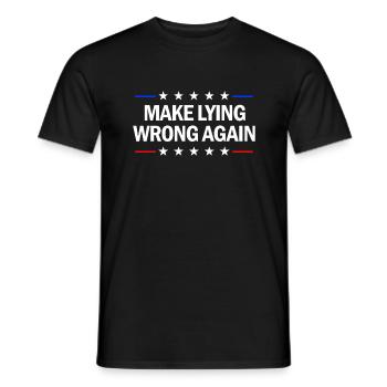 Machen Sie das Lügen wieder zum Unrecht. Anti-Trum - Männer T-Shirt - Schwarz - Vorne - AI Model Male 178 light (178cm)
