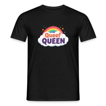 Queef Queen Women's Vulgär Verrückt Peinlich - Männer T-Shirt - Schwarz - Vorne - AI Model Male 178 light (178cm)