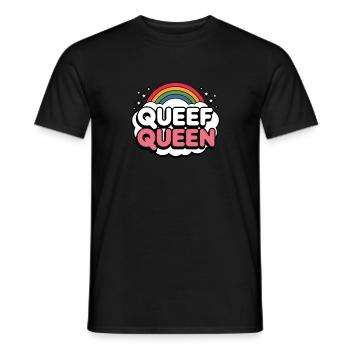 Queef Queen Women's Vulgär Verrückt Peinlich - Männer T-Shirt - Schwarz - Vorne - AI Model Male 178 light (178cm)