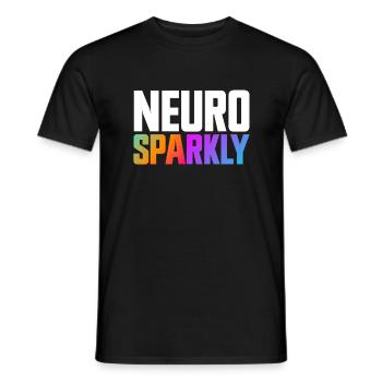 Neuro Sparkly Neurodiversity Autism Awareness - Men's T-Shirt - black - Front - AI Model Male 178 light (178cm)