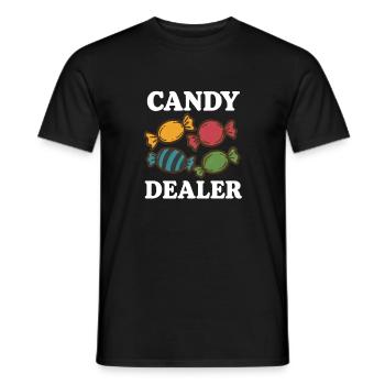 candy merchant candy maker love sweet - Men's T-Shirt - black - Front - AI Model Male 178 light (178cm)