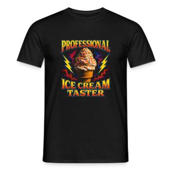 Dégustateur professionnel de glaces glaces - T-shirt homme - noir - Devant - AI Model Male 178 light (178cm)