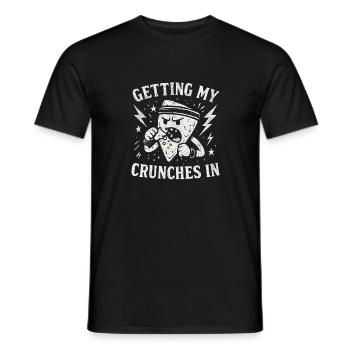 Meine Crunches im Fitnessstudio machen Lustige Chi - Männer T-Shirt - Schwarz - Vorne - AI Model Male 178 light (178cm)