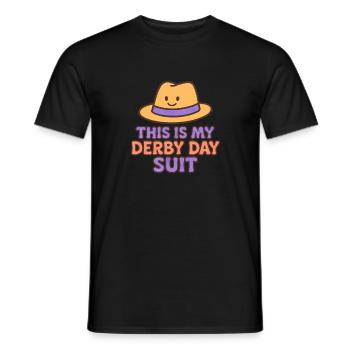 This is my Derby Day Suit Horse Racing Derby D - Men's T-Shirt - black - Front - AI Model Male 178 light (178cm)