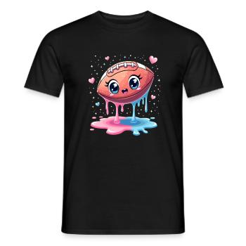 Football Tropf Fußballspieler Teen BoysTropf - Männer T-Shirt - Schwarz - Vorne - AI Model Male 178 light (178cm)