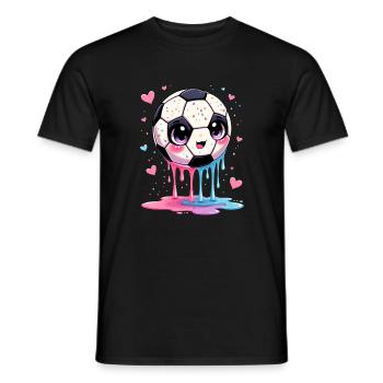 Soccer Tropf Fußballspieler Teen Boys Tropf - Männer T-Shirt - Schwarz - Vorne - AI Model Male 178 light (178cm)