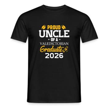 Oncle d’une famille diplômée en 2026 - T-shirt homme - noir - Devant - AI Model Male 178 light (178cm)