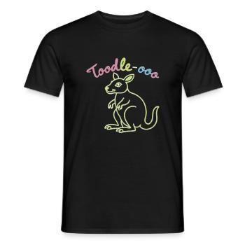 Toodle-oo Kangourou Australie Lover Kangourou - T-shirt homme - noir - Devant - AI Model Male 178 light (178cm)