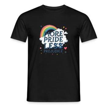 Mehr Stolz Weniger Vorurteile Regenbogen Pride Mon - Männer T-Shirt - Schwarz - Vorne - AI Model Male 178 light (178cm)