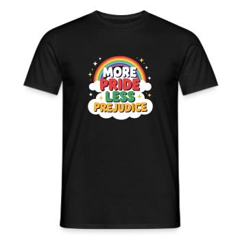 Mehr Stolz Weniger Vorurteile Regenbogen Pride Mon - Männer T-Shirt - Schwarz - Vorne - AI Model Male 178 light (178cm)
