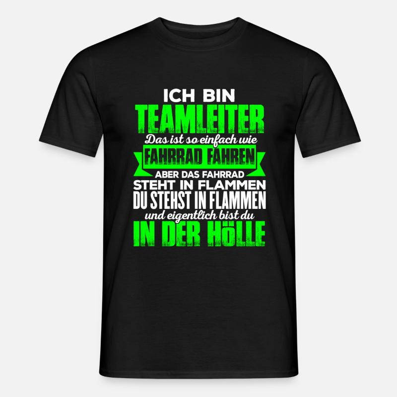 TEAMLEITER - Hölle - Männer T-Shirt - Schwarz
