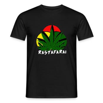 Rastafarai, reggae, marley, weed, ganja, Jamaïque - T-shirt homme - noir - Devant - AI Model Male 178 light (178cm)