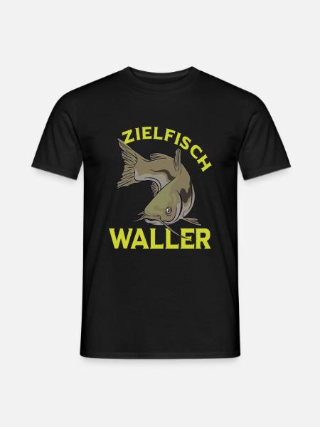 waller wels angler angeln geschenk geburtstag - Männer T-Shirt - Schwarz