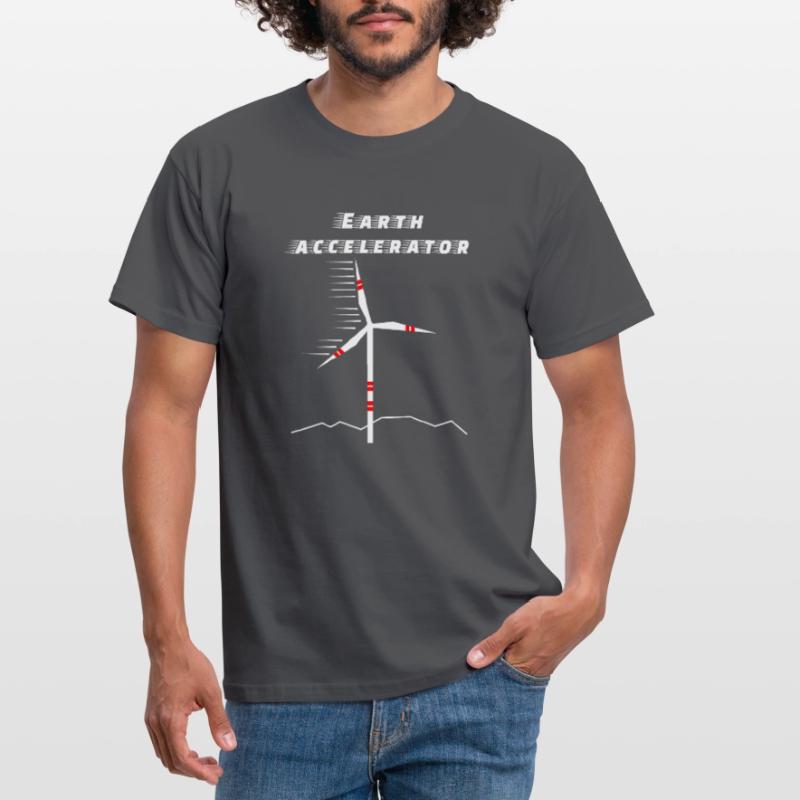 Wind turbine earth accelerator Environment Future Solar Men's T-Shirt