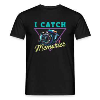 Photography Camera Lens Retro - Männer T-Shirt - Schwarz - Vorne - AI Model Male 178 light (178cm)