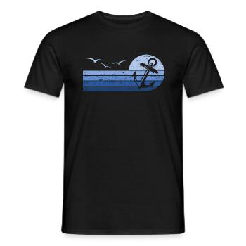 Nautical Boat Anchor Sailor Sailing - Men's T-Shirt - black - Front - AI Model Male 178 light (178cm)