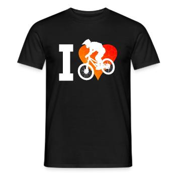 MTB Mountain Bike Men Cyclist Cycling - Men's T-Shirt - black - Front - AI Model Male 178 light (178cm)