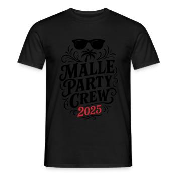 Malle Party Crew 2025 (Garantie du prix le plus bas) - T-shirt homme - noir - Devant - AI Model Male 178 light (178cm)