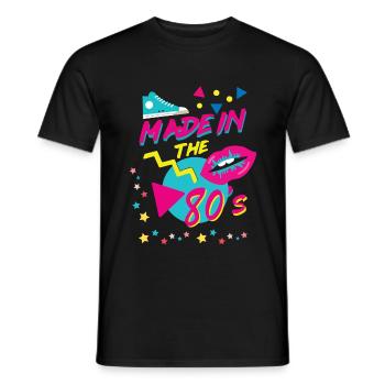 made in 80s - Männer T-Shirt - Schwarz - Vorne - AI Model Male 178 light (178cm)