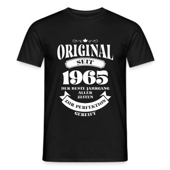 Vintage Original Design Geburtstag Jahrgang 1965 - Männer T-Shirt - Schwarz - Vorne - AI Model Male 178 light (178cm)