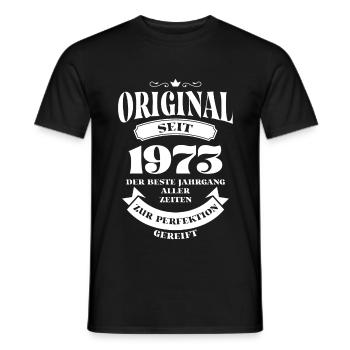 Vintage Original Design Geburtstag Jahrgang 1973 - Männer T-Shirt - Schwarz - Vorne - AI Model Male 178 light (178cm)